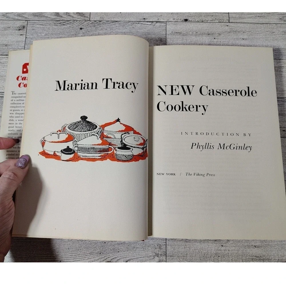 1968 Marian Tracys New Casserole Cookery Cookbook Hardcover Classic Home Cooking